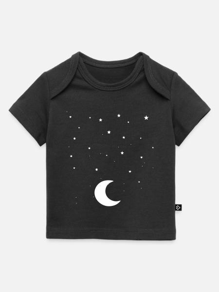 Mond und Sterne - Baby Premium Organic T-Shirt - Schwarz