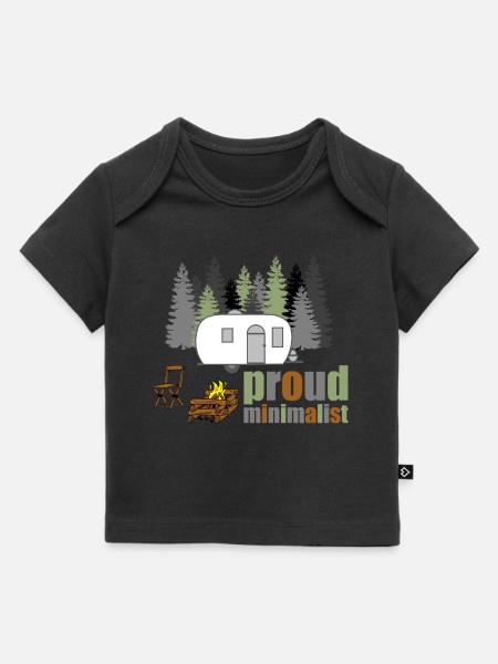 Camping minimalistisch - Baby Premium Organic T-Shirt - Schwarz