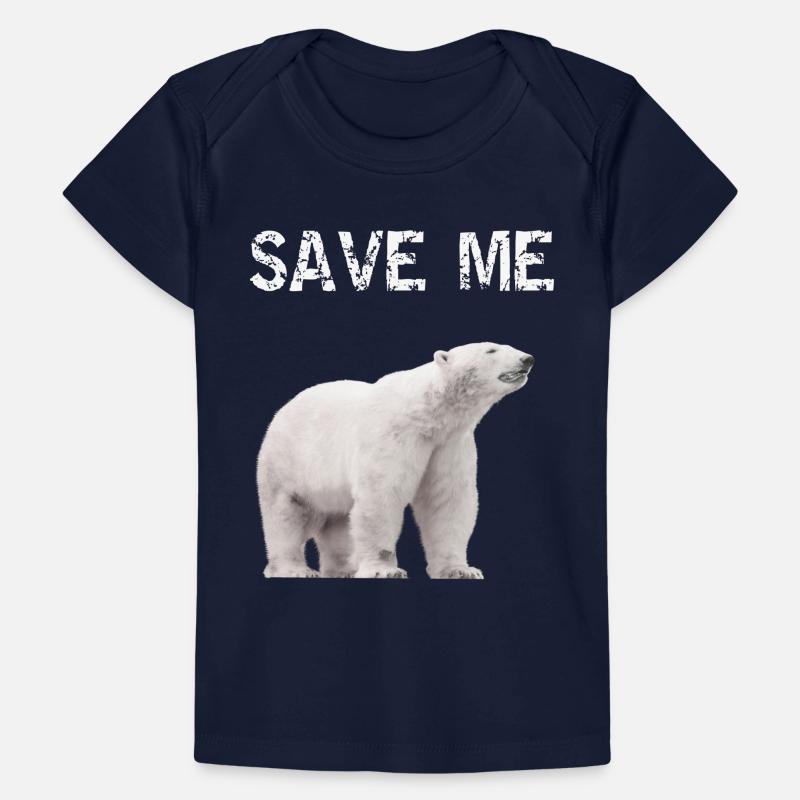 Save me Eisbär Klima Protest Klimawandel Rettung Baby Premium Organic T-Shirt