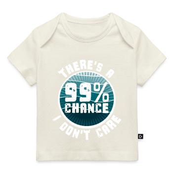 Es gibt eine 99-prozentige Chance, dass es mir egal ist, lustig - Baby Premium Organic T-Shirt - Dunkelnavy - Vorne
