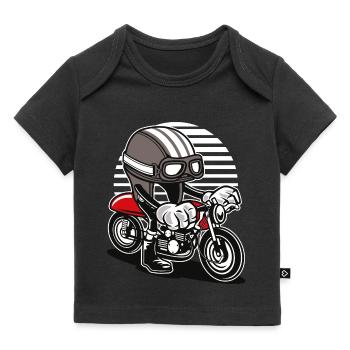 COMIC CAFERACER - Cartoon Cartoon Shirt Motif - Baby Premium Organic T-shirt - black - Front