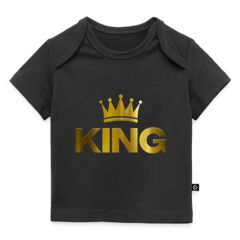 King - Baby Premium Organic T-Shirt - Schwarz - Vorne