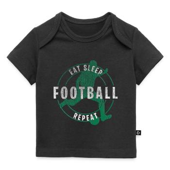 Football Football Soccer Idée cadeau - T-shirt Premium bébé bio - noir - Devant