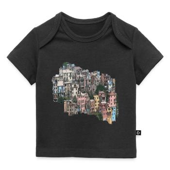 Village méditerranéen - T-shirt Premium bébé bio - noir - Devant