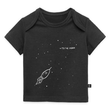 To The Moon And Back | Rakete | Partnerlook - Baby Premium Organic T-Shirt - Schwarz - Vorne