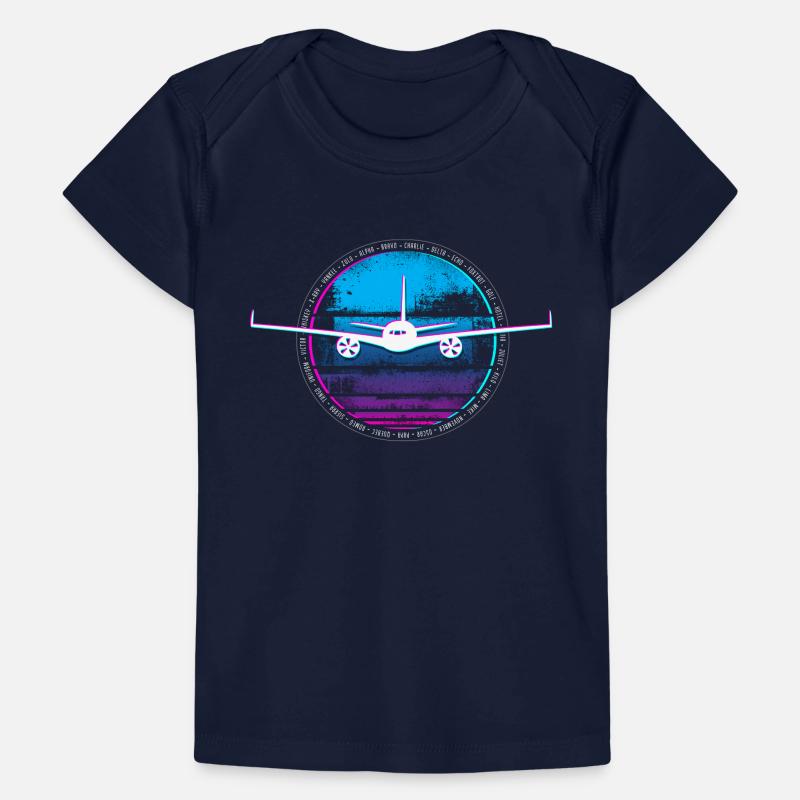 Pilot Flugzeug phonetisches Pilotenalphabet Baby Premium Organic T-Shirt
