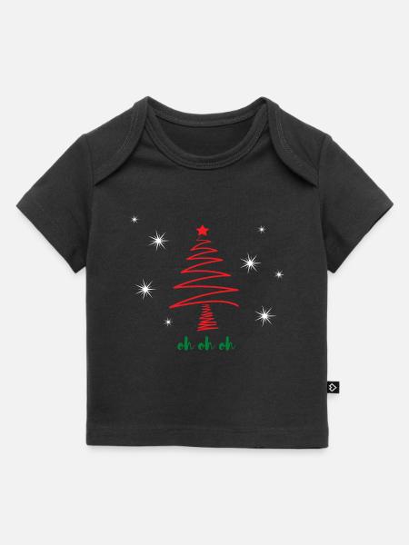 Weihnachten - Weihnachtsbaum - oh oh oh - Baby Premium Organic T-Shirt - Schwarz