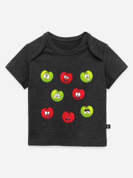 Äpfel - Baby Premium Organic T-Shirt - Schwarz