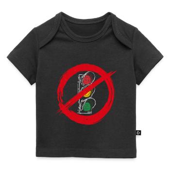 Feu de circulation Panneau d’interdiction gouvernementale - T-shirt Premium bébé bio - noir - Devant