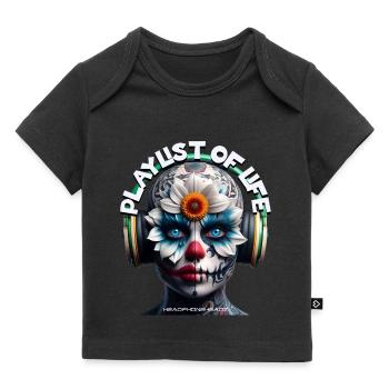 PLAYLIST OF LIFE – Cool Creature with Headphones! - Baby Premium Organic T-shirt - black - Front