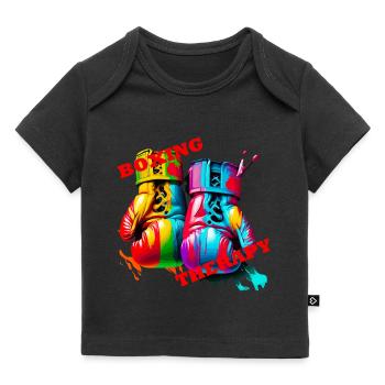 Box-Therapie - Baby Premium Organic T-Shirt - Schwarz - Vorne