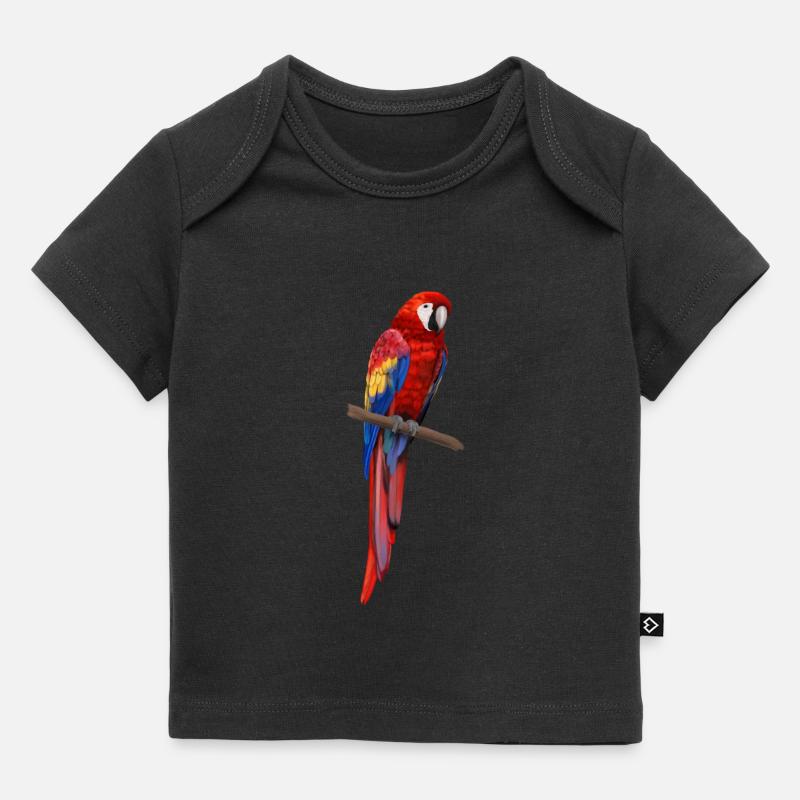 Perroquet - Perroquet Ara - T-shirt Premium bébé bio - noir