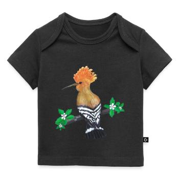 Hop bird - Baby Premium Organic T-shirt - black - Front