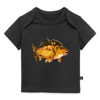 Karpfen Polygon - Baby Premium Organic T-Shirt - Schwarz - Vorne