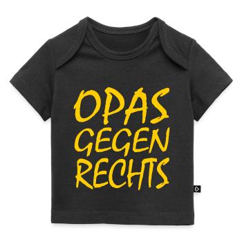 Opas gegen rechts - Baby Premium Organic T-Shirt - Schwarz - Vorne