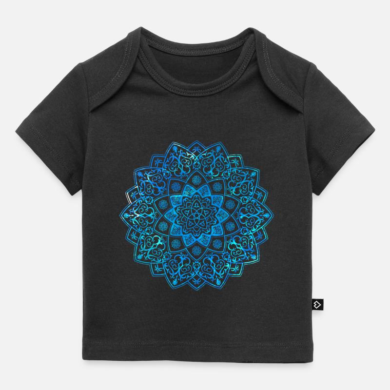 Mandala - blue - Baby Premium Organic T-shirt - black