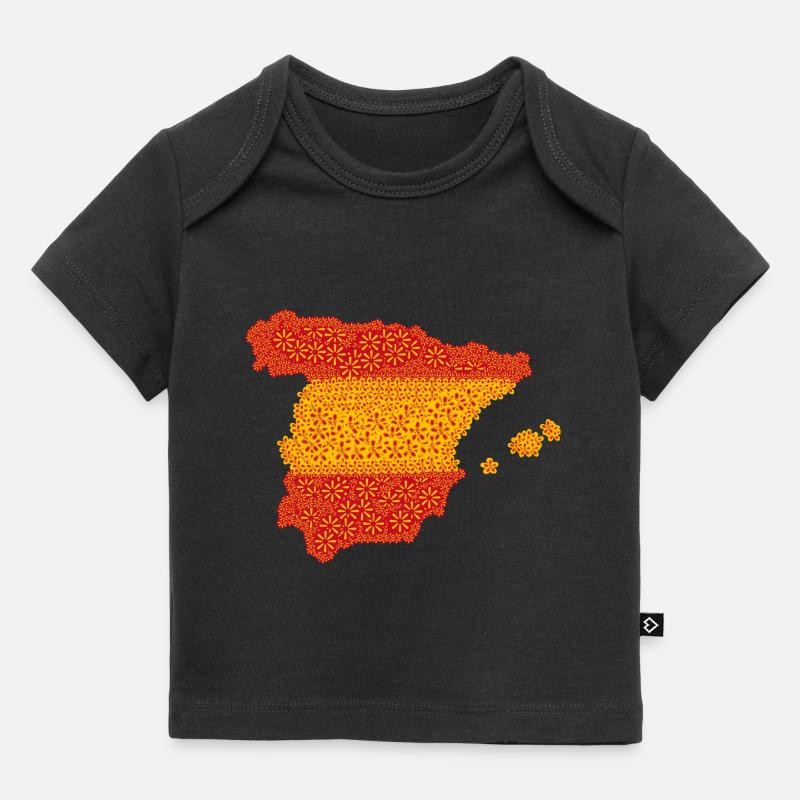Drapeau espagnol, drapeau espagnol, espagne drapeau - T-shirt Premium bébé bio - noir