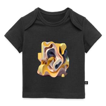 3D - Baby Premium Organic T-Shirt - Schwarz - Vorne