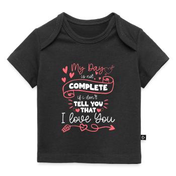 Saint-Valentin - T-shirt Premium bébé bio - noir - Devant