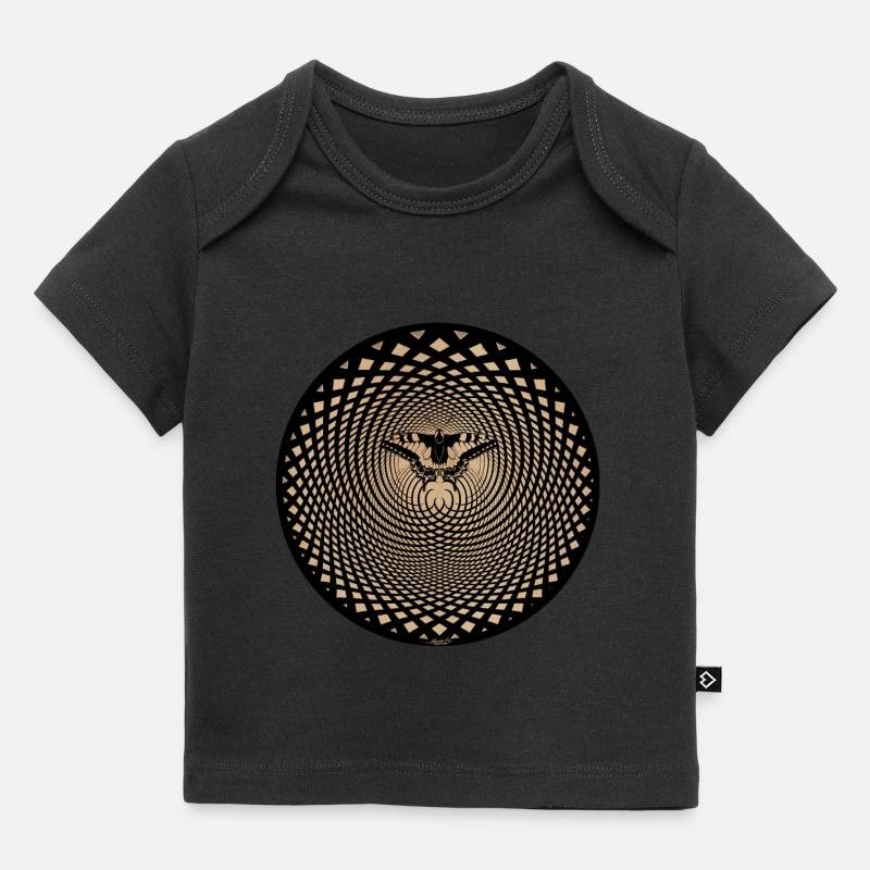 Illusion d’optique Papillon Effet Papillon - T-shirt Premium bébé bio - noir