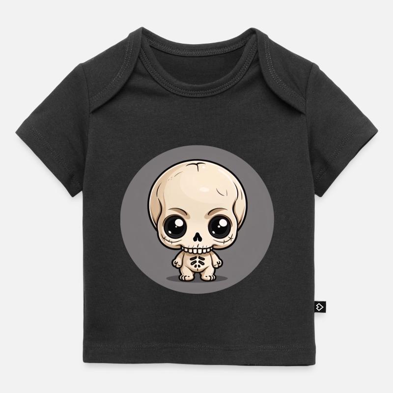 Halloween - Petit squelette mignon - T-shirt Premium bébé bio - noir