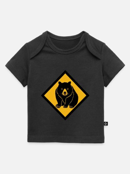 Wombat Roadsign Australia - Baby Premium Organic T-Shirt - Schwarz