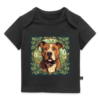 Chien American Pitbull Terrier - T-shirt Premium bébé bio - noir - Devant