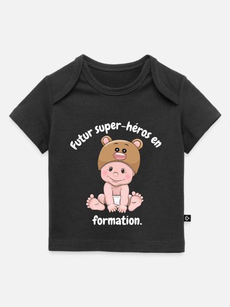 Future super-héros - T-shirt Premium bébé bio - noir