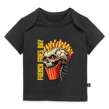 French Fries Skull // Totenkopf Pommes FS0211 - Baby Premium Organic T-shirt - black - Front