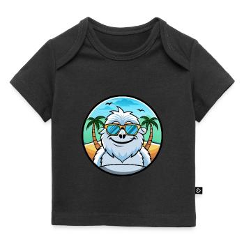 Yeti Lustige Cartoon Sommer Strand Sonnenbrille Aufkleber - Baby Premium Organic T-Shirt - Schwarz - Vorne