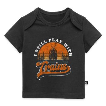 Modelleisenbahn Eisenbahner Tradition Gleise - Baby Premium Organic T-Shirt - Schwarz - Vorne