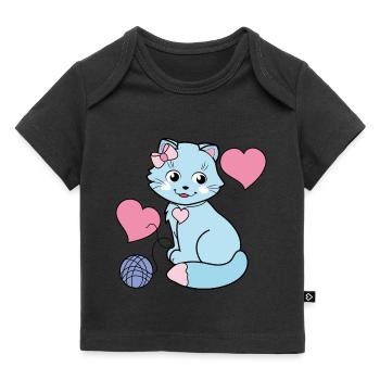 Children's Cat Kaetzchen - Baby Premium Organic T-shirt - black - Front