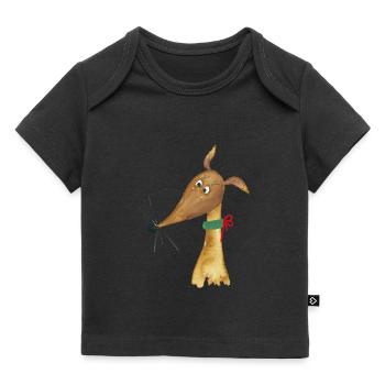 Le lévrier fawn - T-shirt Premium bébé bio - noir - Devant