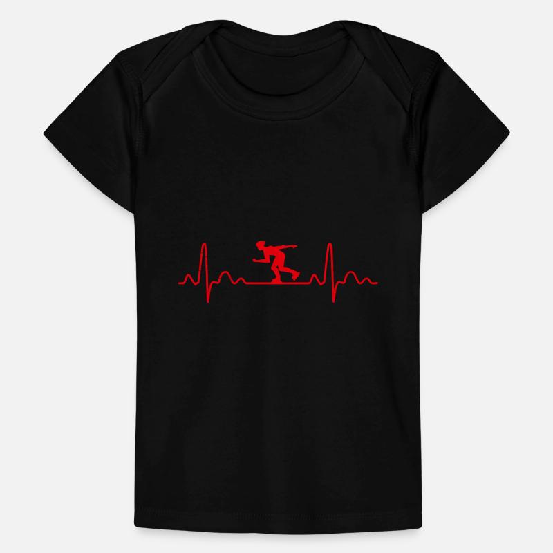 Idée cadeau drôle de patinage à roues alignées T-shirt Premium bébé bio