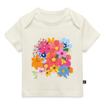 Spring flower bouquet - Baby Premium Organic T-shirt - dark navy - Front
