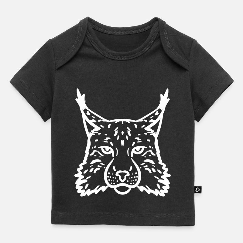 Lynx blanc - T-shirt Premium bébé bio - noir
