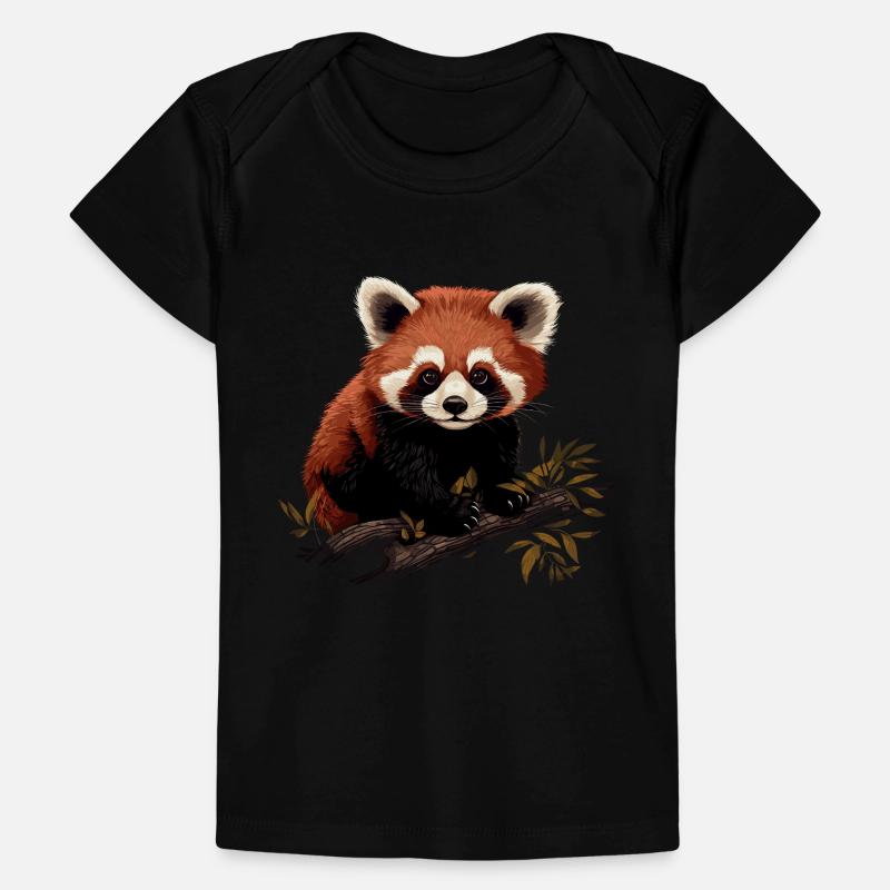 Chat Panda Rouge Ours Panda Rouge Bébé T-shirt Premium bébé bio