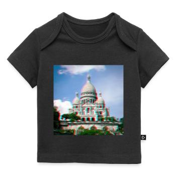 SacreCoeur Anaglyph - Baby Premium Organic T-Shirt - Schwarz - Vorne
