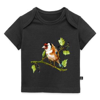 Bunter Vogel - Baby Premium Organic T-Shirt - Schwarz - Vorne