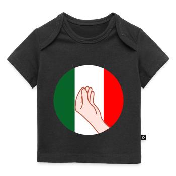 Drôle italien humour hand geste fierté pizza - T-shirt Premium bébé bio - noir - Devant