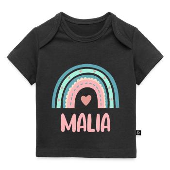Malia Name Rainbow Baby - Baby Premium Organic T-shirt - black - Front
