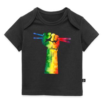 Drumstick Drummer - Baby Premium Organic T-shirt - black - Front