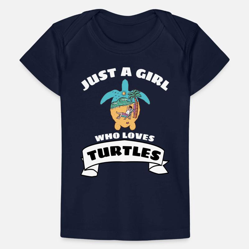 Sommer Strand Tier Mädchen Geschenk Schildkröte Baby Premium Organic T-Shirt