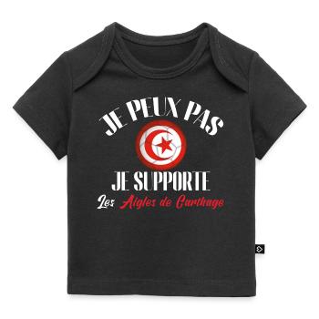 je supporte les aigles de Carthage, tunisie - T-shirt Premium bébé bio - noir - Devant