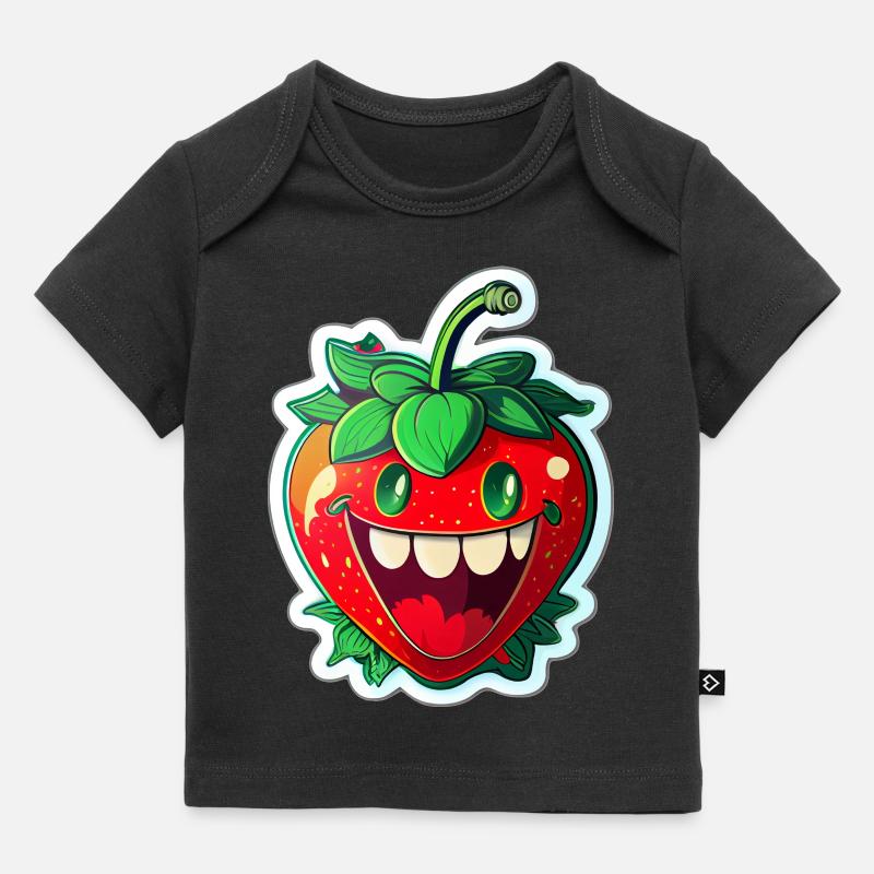 Strawberry - Baby Premium Organic T-Shirt - Schwarz