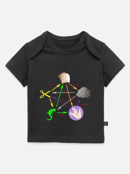 Schere Stein Papier Echse Spock - Baby Premium Organic T-Shirt - Schwarz