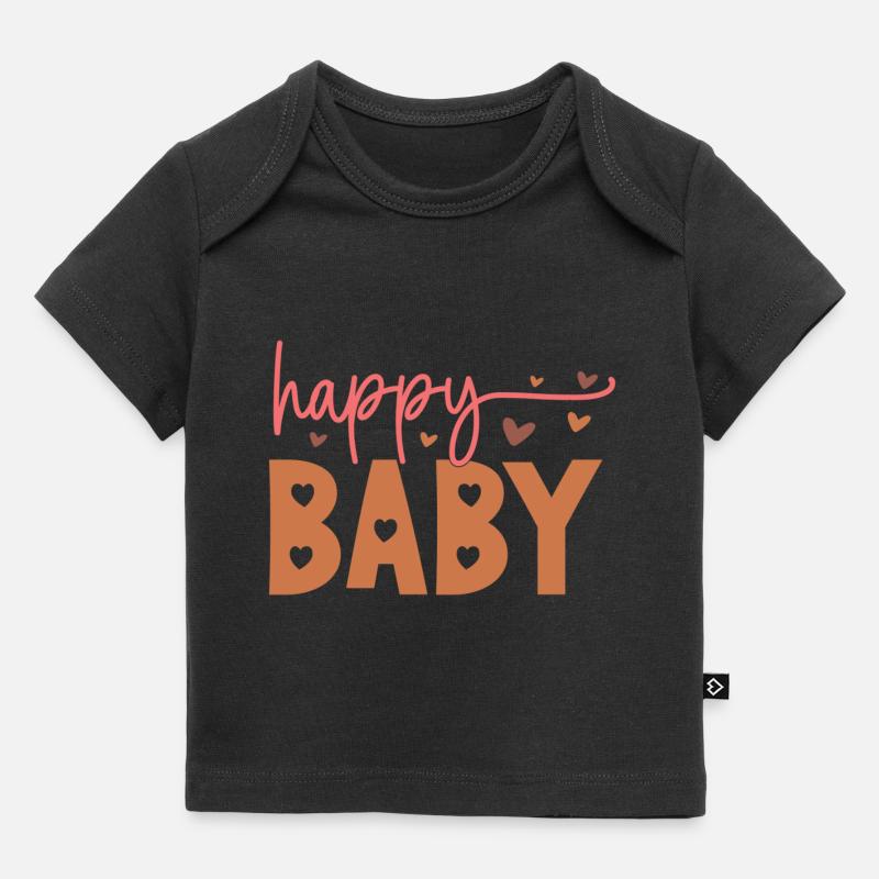 Bébé heureux - T-shirt Premium bébé bio - noir