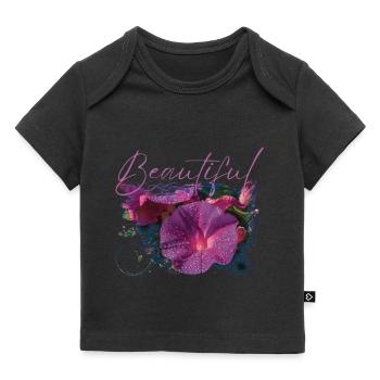 Fleurs Beautiful Cybèle - T-shirt Premium bébé bio - noir - Devant