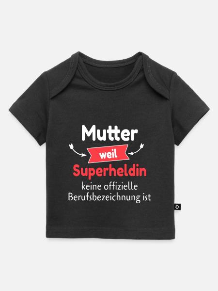 Die Superhelden Mutter - Baby Premium Organic T-Shirt - Schwarz