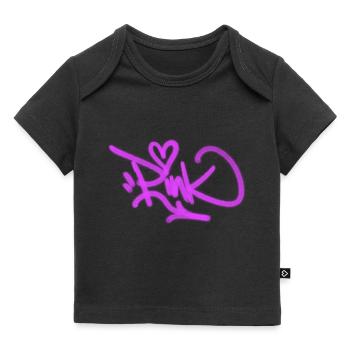 rose - T-shirt Premium bébé bio - noir - Devant